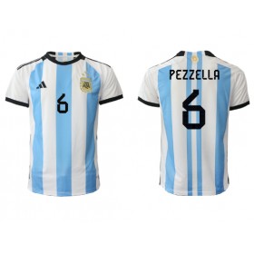 Argentina German Pezzella #6 Hemmakläder VM 2022 Kortärmad